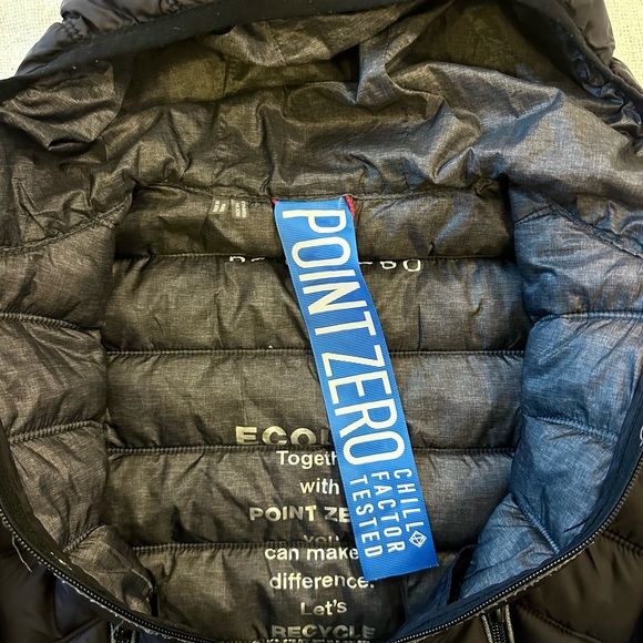Point Zero | EUC Black winter puffer jacket, - Picture 4 of 4